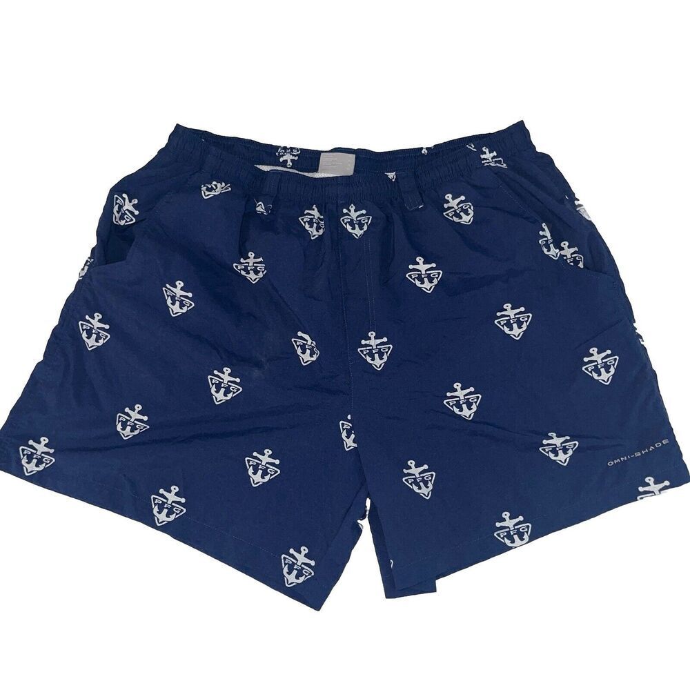 Mens columbia pfg anchor swim trunks size X Large Navy Blue